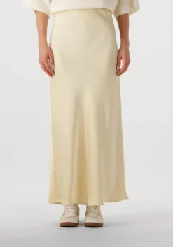 gele neo noir maxirok vicky heavy sateen skirt