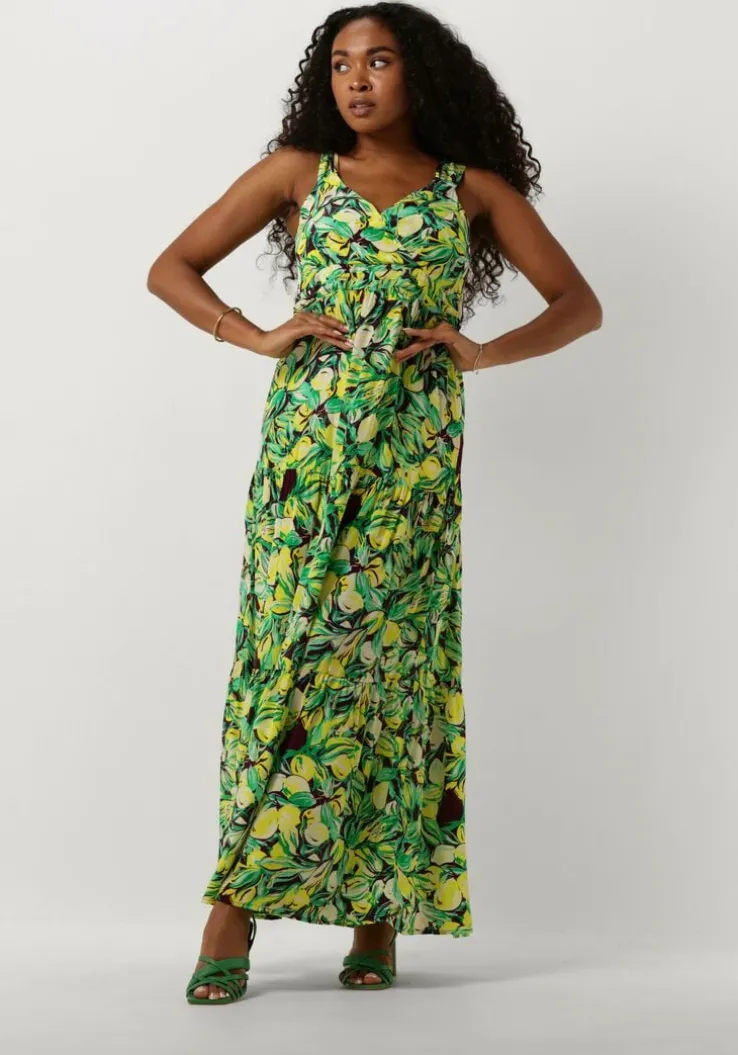 gele pom amsterdam maxi jurk strap lemon tree dress