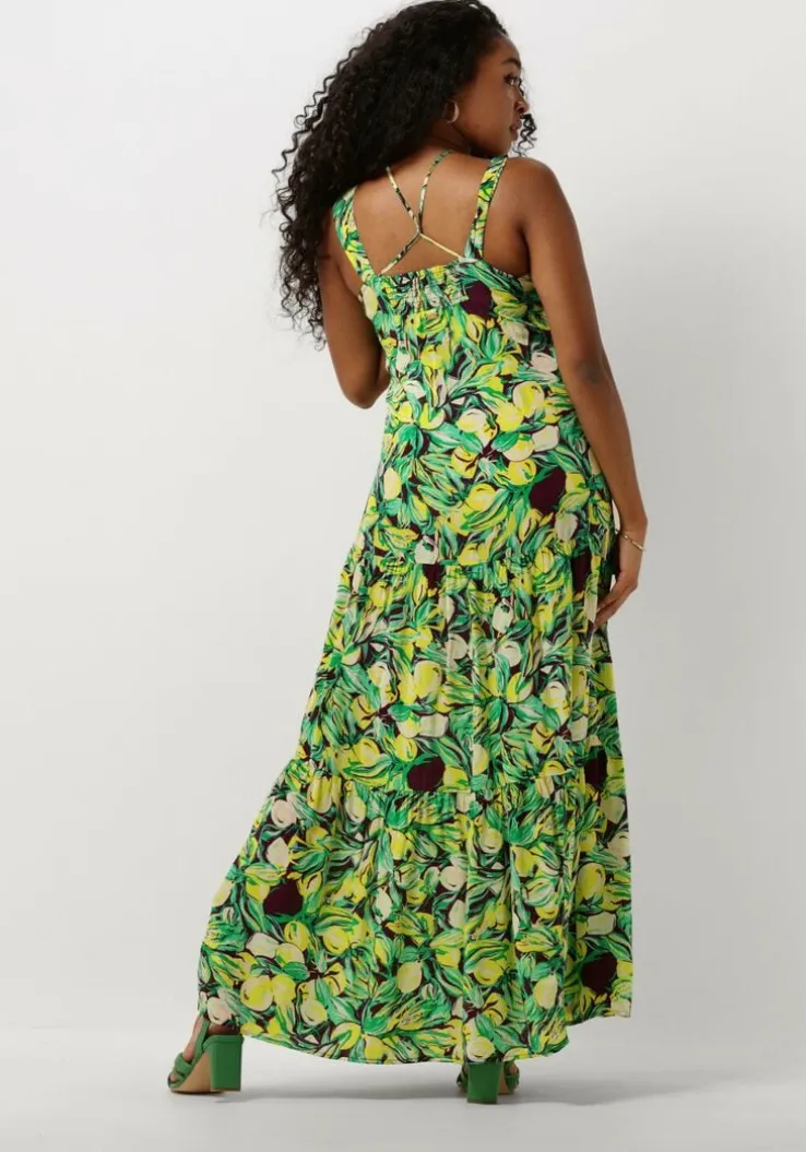 gele pom amsterdam maxi jurk strap lemon tree dress