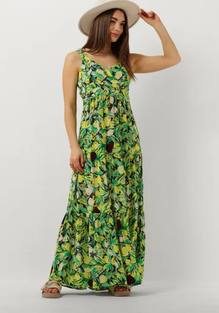 gele pom amsterdam maxi jurk strap lemon tree dress