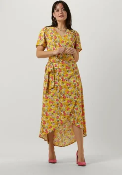 gele pom amsterdam midi jurk dress 7307