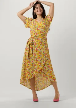 gele pom amsterdam midi jurk dress 7307