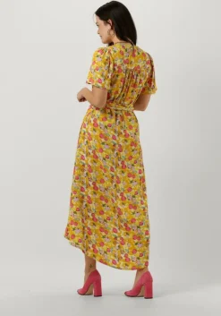 gele pom amsterdam midi jurk dress 7307