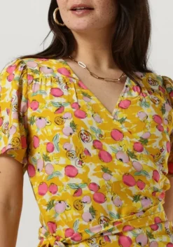 gele pom amsterdam midi jurk dress 7307