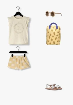 gele rylee + cru broeken track short daisy
