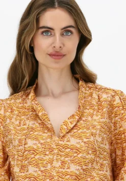 gele scotch & soda blouses printed short-sleeved easy top