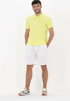 gele scotch & soda polo classic pique polo in organic cotton