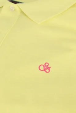 gele scotch & soda polo classic pique polo in organic cotton