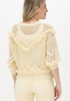 gele summum trui fringe sweater cotton acrylic