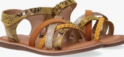 gele ton & ton platte sandalen pl_om007