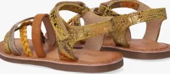 gele ton & ton platte sandalen pl_om007