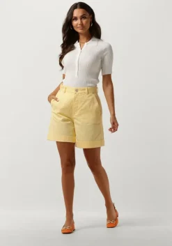 gele vanilia broeken linen pantalon