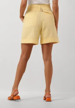 gele vanilia broeken linen pantalon