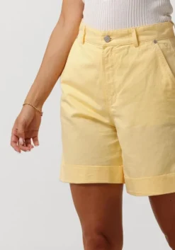 gele vanilia broeken linen pantalon