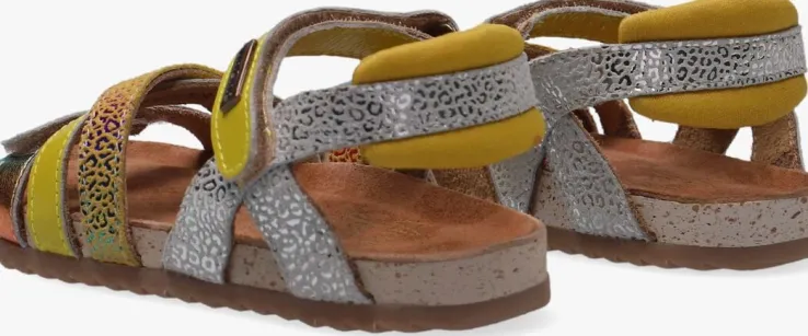 gele vingino platte sandalen vienna