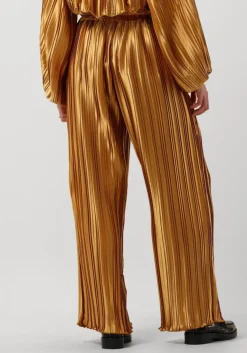gouden amaya amsterdam wijde broek abby plisse pants