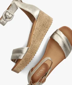 gouden ayana sandalen met hak 722025