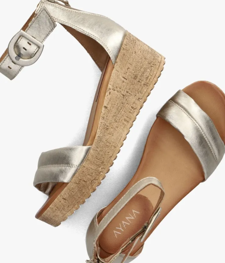 gouden ayana sandalen met hak 722025
