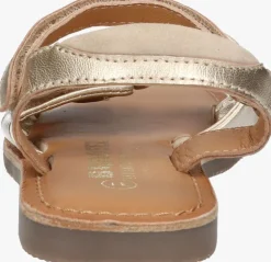 gouden braqeez platte sandalen sam sun