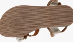 gouden braqeez platte sandalen sophie sun