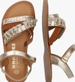 gouden braqeez platte sandalen sophie sun