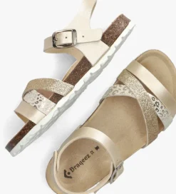 gouden braqeez sandalen saar spain