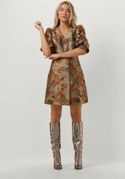 gouden bruuns bazaar mini jurk whirling amaru dress