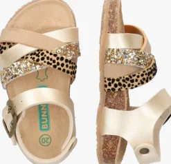 gouden bunniesjr platte sandalen becky beach