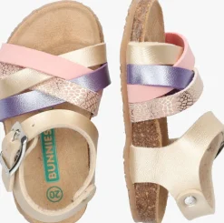 gouden bunniesjr platte sandalen becky beach