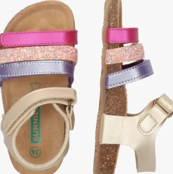 gouden bunniesjr platte sandalen babs beach