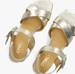 gouden ctwlk sandalen met hak amouch
