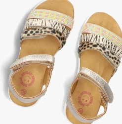 gouden develab platte sandalen 48506