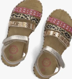 gouden develab platte sandalen 48484