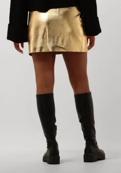 gouden edited minirok marjane skirt