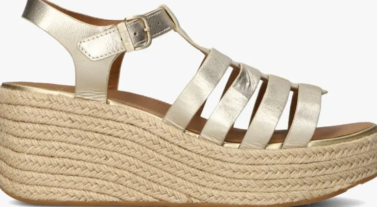 gouden fitflop sandalen met hak jf5