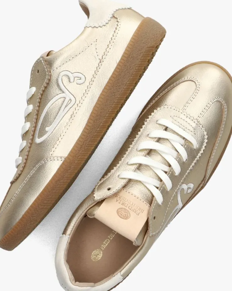 gouden fred de la bretoniere lage sneakers pearl sign