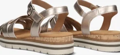 gouden gabor platte sandalen 083.3