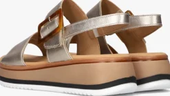 gouden gabor platte sandalen 744.4