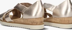 gouden gabor sandalen met hak 782