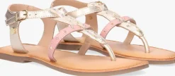 gouden gioseppo platte sandalen vire