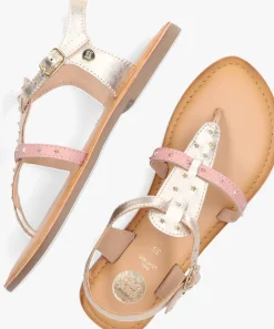 gouden gioseppo platte sandalen vire