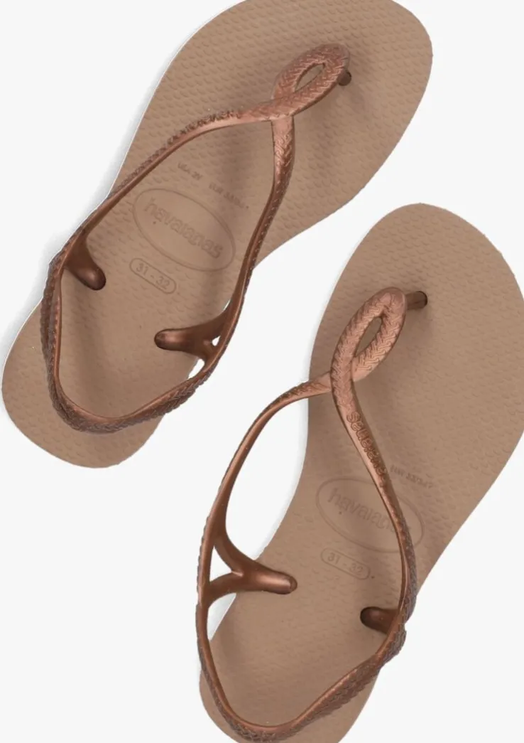 gouden havaianas teenslippers kids luna