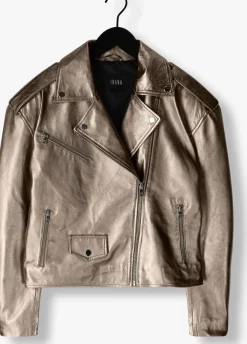 gouden ibana leren jas jioya