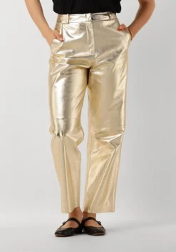 gouden ibana pantalon perfecta metallic