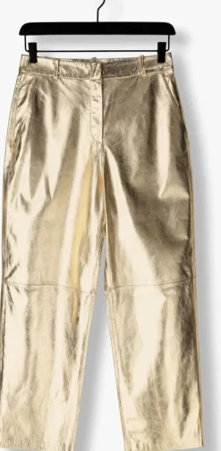 gouden ibana pantalon perfecta metallic