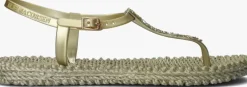 gouden ilse jacobsen platte sandalen cheerful10g