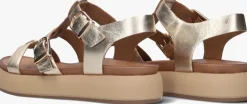 gouden inuovo platte sandalen a96046