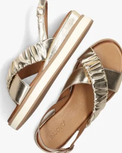 gouden inuovo platte sandalen 113059-1