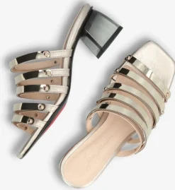 gouden jan jansen sandalen met hak transparant mule