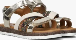 gouden jochie & freaks platte sandalen christel